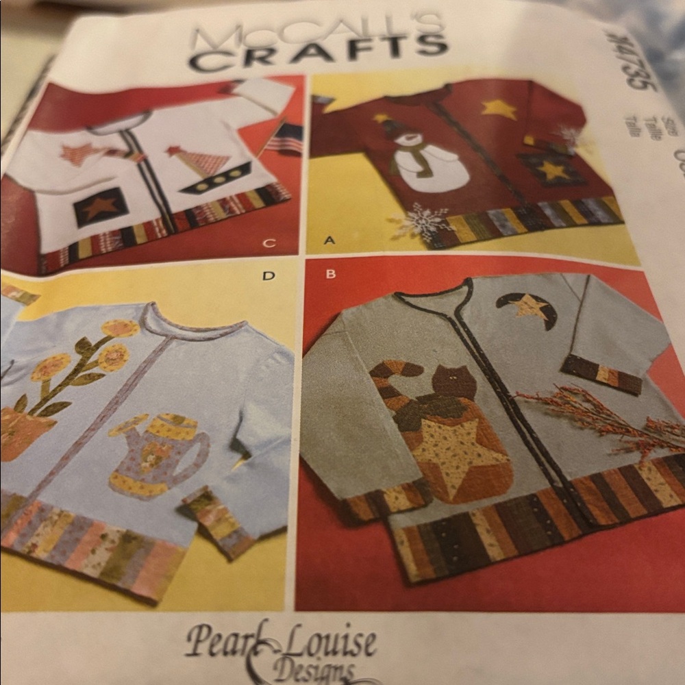 McCall's Crafts Pattern M4735 for seasonal sweatshirt appliques